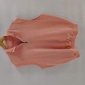 Carnoustie Men's Golf 1/4 Zip Vest 100% Cotton Coral Peach XL